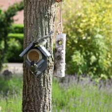 Erdnussbutterhalterung - künstlich gealtertes Holz
