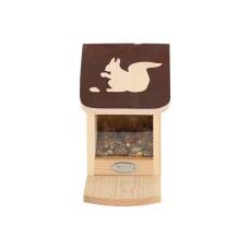 Eichhörnchen-Futterhaus - mit Klappdach und Sichtfenster