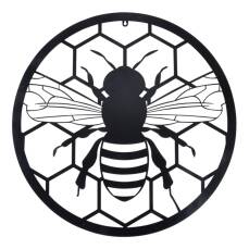 Bienen Wanddekoration aus robustem Stahl