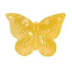 Insektentränke in Schmetterlingsform - Gelbe Terracotta-Tränke