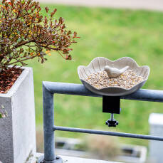 Balkon Vogelfutterschale olivgrün