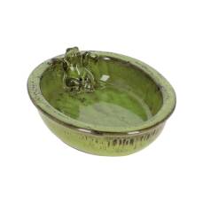 Vogeltränke mit Frosch